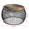 Coffee Table Round Solid Reclaimed Wood 68x37 cm