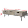 TV Cabinet with 3 Drawers 120x40x36 cm Grey