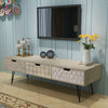 alt="TV Cabinet with 3 Drawers 120x40x36 cm Grey"