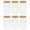 Storage Glass Jars with Cork Lid 6 pcs 1100 ml