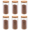 alt="Storage Glass Jars with Cork Lid 6 pcs 1100 ml"