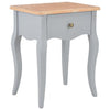 alt="Nightstand Grey and Brown 40x30x50 cm Solid Pine Wood""