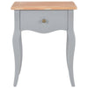 Nightstand Grey and Brown 40x30x50 cm Solid Pine Wood