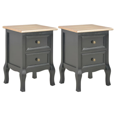 alt="Bedside Cabinets 2 pcs Black 35x30x49 cm MDF"
