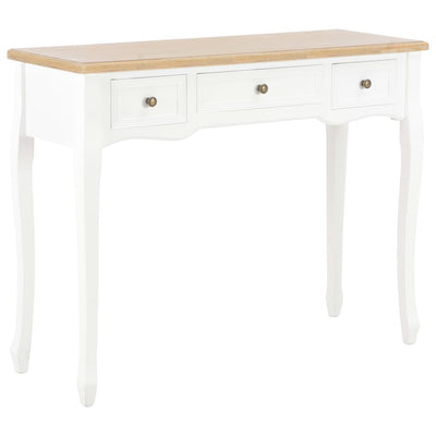 alt="Dressing Console Table with 3 Drawers White"