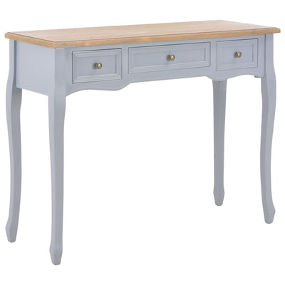 alt="Dressing Console Table with 3 Drawers Grey"