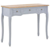 alt="Dressing Console Table with 3 Drawers Grey"