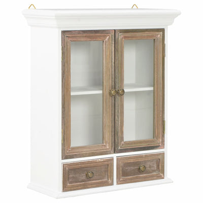 alt="Wall Cabinet White 49x22x59 cm Solid Wood"