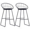 alt="Bar Chairs 2 pcs Black Faux Leather"