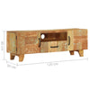 Hand Carved TV Cabinet 120x30x40 cm Solid Reclaimed Wood