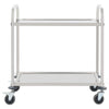 2-Tier Kitchen Trolley 96,5x55x90 cm Stainless Steel