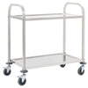 alt="2-Tier Kitchen Trolley 95x45x83.5 cm Stainless Steel"