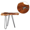 alt="Coffee Table 70x45 cm Solid Teak Wood and Polyresin""