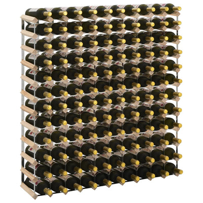 alt="Wine Rack for 120 Bottles Solid Pinewood"
