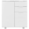 Sideboard High Gloss White 71x35x76 cm Chipboard