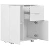 Sideboard High Gloss White 71x35x76 cm Chipboard