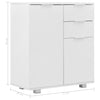 Sideboard High Gloss White 71x35x76 cm Chipboard