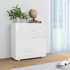 alt="Sideboard High Gloss White 71x35x76 cm Chipboard"