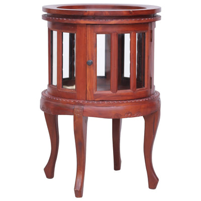 alt="Vitrine Cabinet Brown 50x50x76 cm Solid Mahogany Wood"