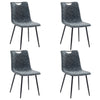 alt="Dining Chairs 4 pcs Black Faux Leather"