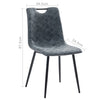 Dining Chairs 4 pcs Black Faux Leather