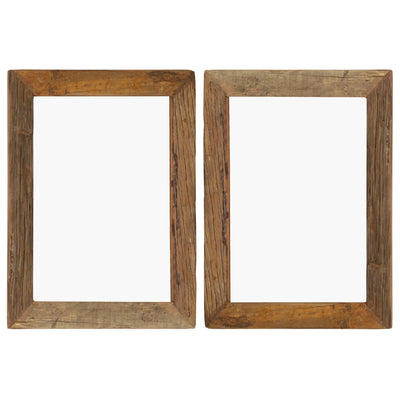 alt="Photo Frames 2 pcs 40x50 cm Solid Reclaimed Wood and Glass""