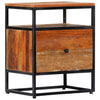 alt="Bedside Cabinet 40x30x50 cm Solid Reclaimed Wood and Steel"