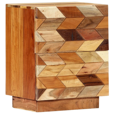 alt="Bedside Cabinet 40x30x50 cm Solid Reclaimed Wood"