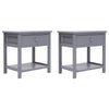 alt="Nightstands 2 pcs Grey 40x29x42 cm Paulownia Wood"