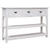 alt="Sideboard Antique White 115x30x76 cm Wood"