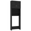 Washing Machine Cabinet Black 64x25.5x190 cm Chipboard