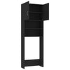 Washing Machine Cabinet Black 64x25.5x190 cm Chipboard