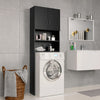 alt="Washing Machine Cabinet Black 64x25.5x190 cm Chipboard"