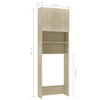 Washing Machine Cabinet Sonoma Oak 64x25.5x190 cm Chipboard
