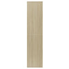 Book Cabinet/Sideboard White and Sonoma Oak 66x30x130 cm Chipboard