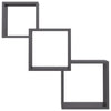 Cube Wall Shelves High Gloss Grey 84.5x15x27 cm Chipboard