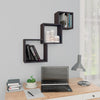 alt="Cube Wall Shelves High Gloss Grey 84.5x15x27 cm Chipboard"