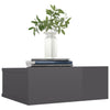 Floating Nightstands 2 pcs High Gloss Grey 40x30x15 cm Chipboard