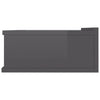 Floating Nightstands 2 pcs High Gloss Grey 40x30x15 cm Chipboard