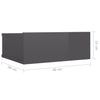 Floating Nightstands 2 pcs High Gloss Grey 40x30x15 cm Chipboard