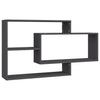 Wall Shelves Grey 104x20x58.5 cm Chipboard