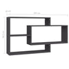 Wall Shelves Grey 104x20x58.5 cm Chipboard