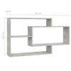 Wall Shelves Concrete Grey 104x20x58.5 cm Chipboard