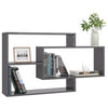 Wall Shelves High Gloss Grey 104x20x58.5 cm Chipboard