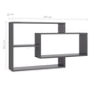 Wall Shelves High Gloss Grey 104x20x58.5 cm Chipboard