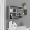 alt="Wall Shelves High Gloss Grey 104x20x58.5 cm Chipboard"