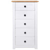Sideboard White 46x40x89 cm Pine Panama Range
