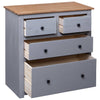 Sideboard Grey 80x40x83 cm Pinewood Panama Range
