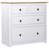 alt="Sideboard White 80x40x83 cm Pinewood Panama Range"