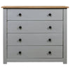 Side Cabinet Grey 80x40x73 cm Pine Panama Range